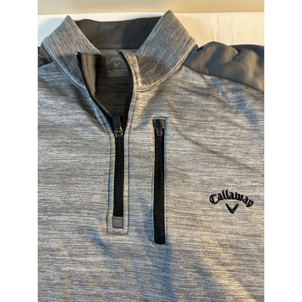 Callaway Golf 1/4 Zip Pullover Mens XXL Gray Long Sleeve Sweat Shirt Activewear - Picture 12 of 16